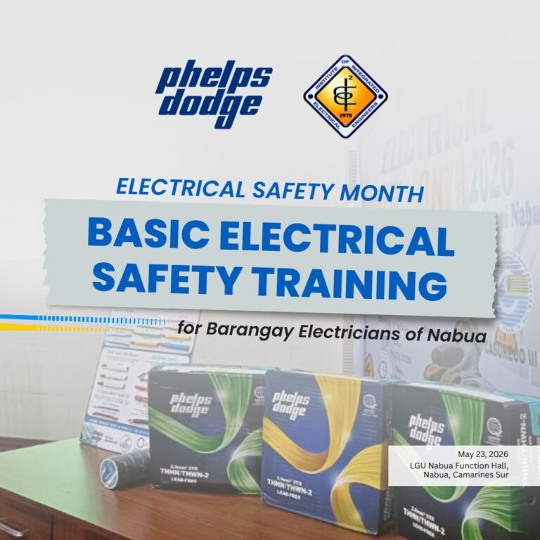 Phelps Dodge Philippines Supports Institute of Integrated Electrical Engineers of the Philippines in Promoting Electrical Safety Awareness in Camarines Sur